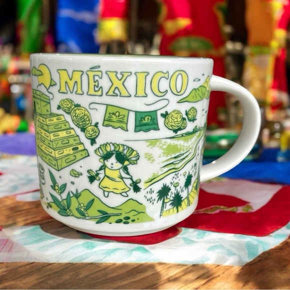 Hola! MEXICO Starbucks Green Collectible Souvenir 14oz Coffee Mug Cup New - Picture 11 of 12